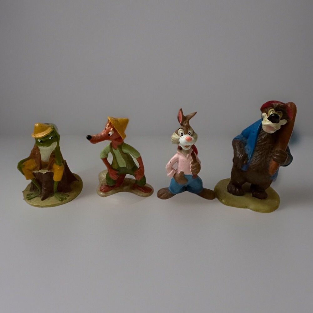 Vintage Disney Splash Mountain PVC Figurines Lot Brer Rabbit Fox Bear Frog Rare
